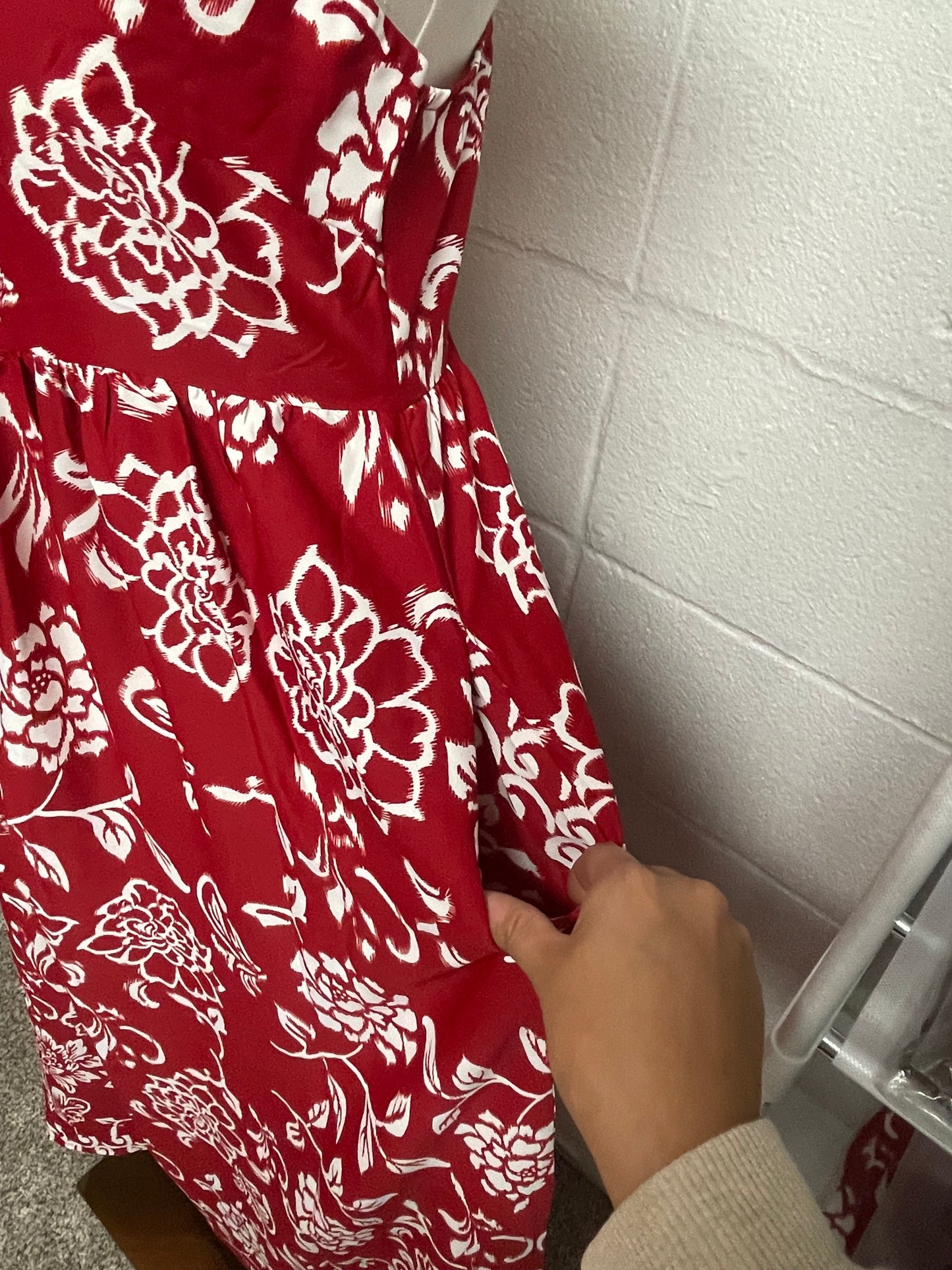 Red Floral Maxi Dress