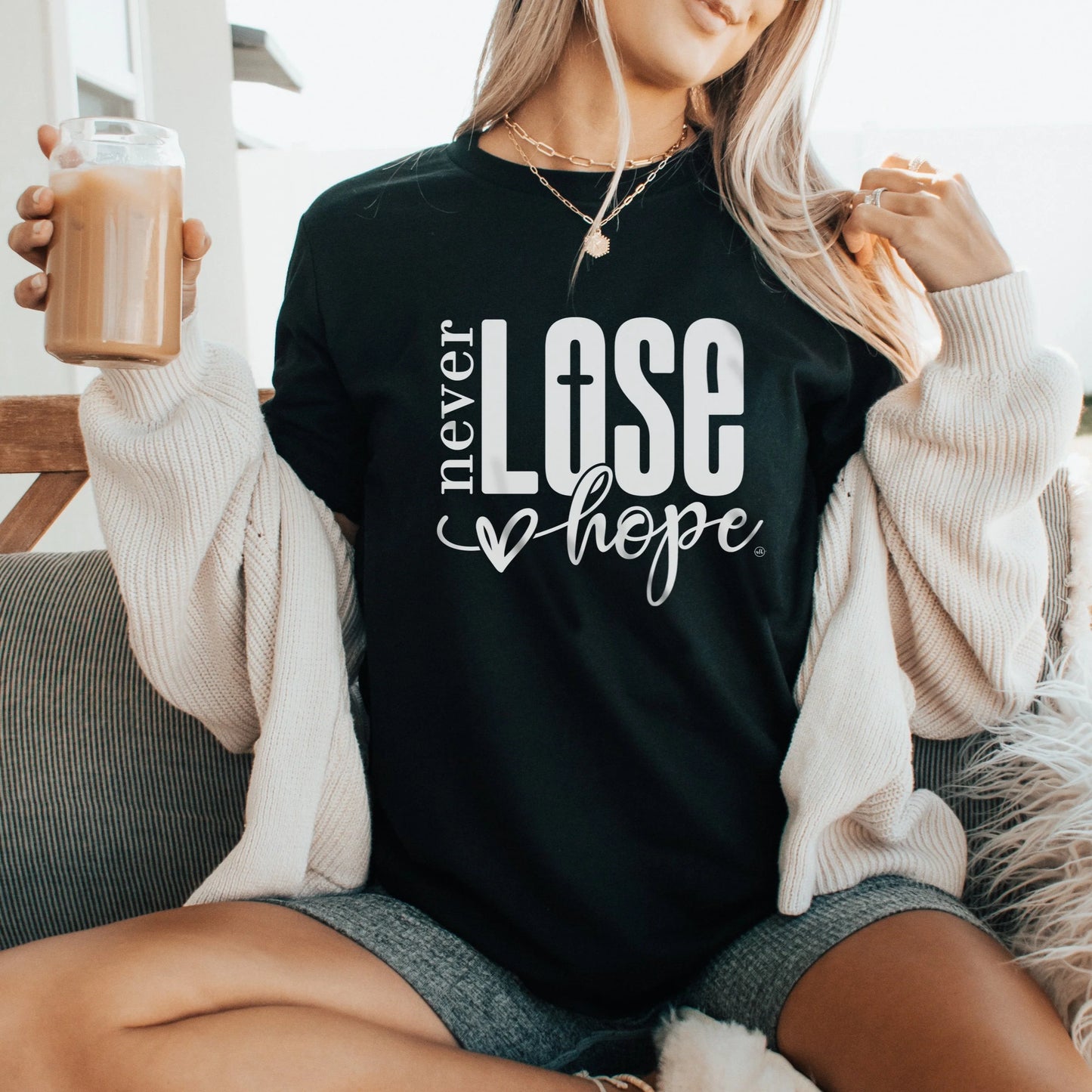 Never Lose Hope Heart Tee